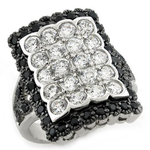 JCEAS1106 Special Color 925 Sterling Silver Ring with AAA Grade CZ  in Multi Color