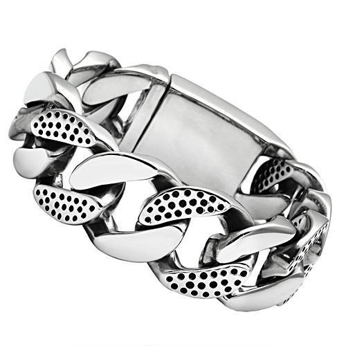 JCE448 High polished (no plating) Stainless Steel Bracelet with No Stone